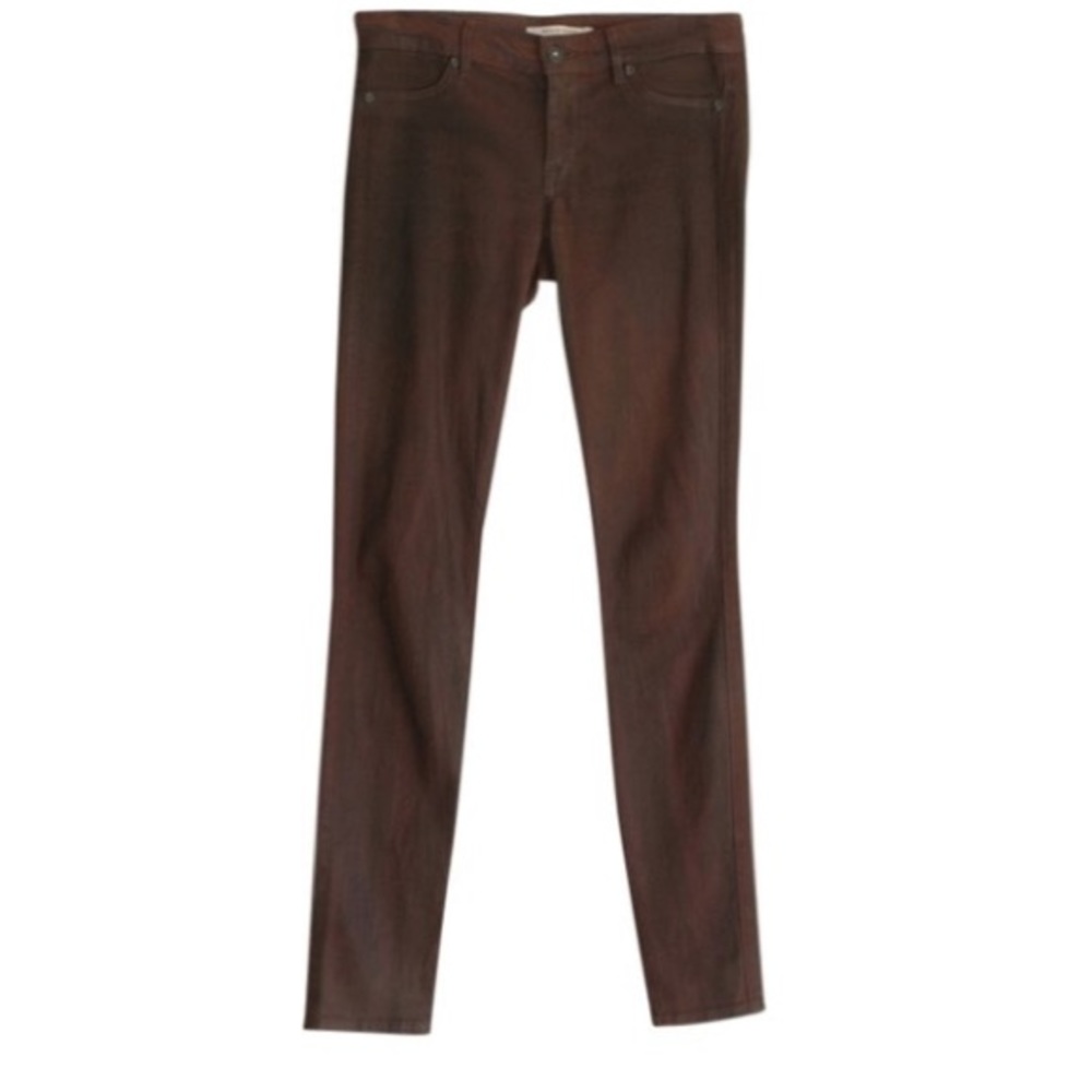 RICH & SKINNY coated dark brown skinny jeans