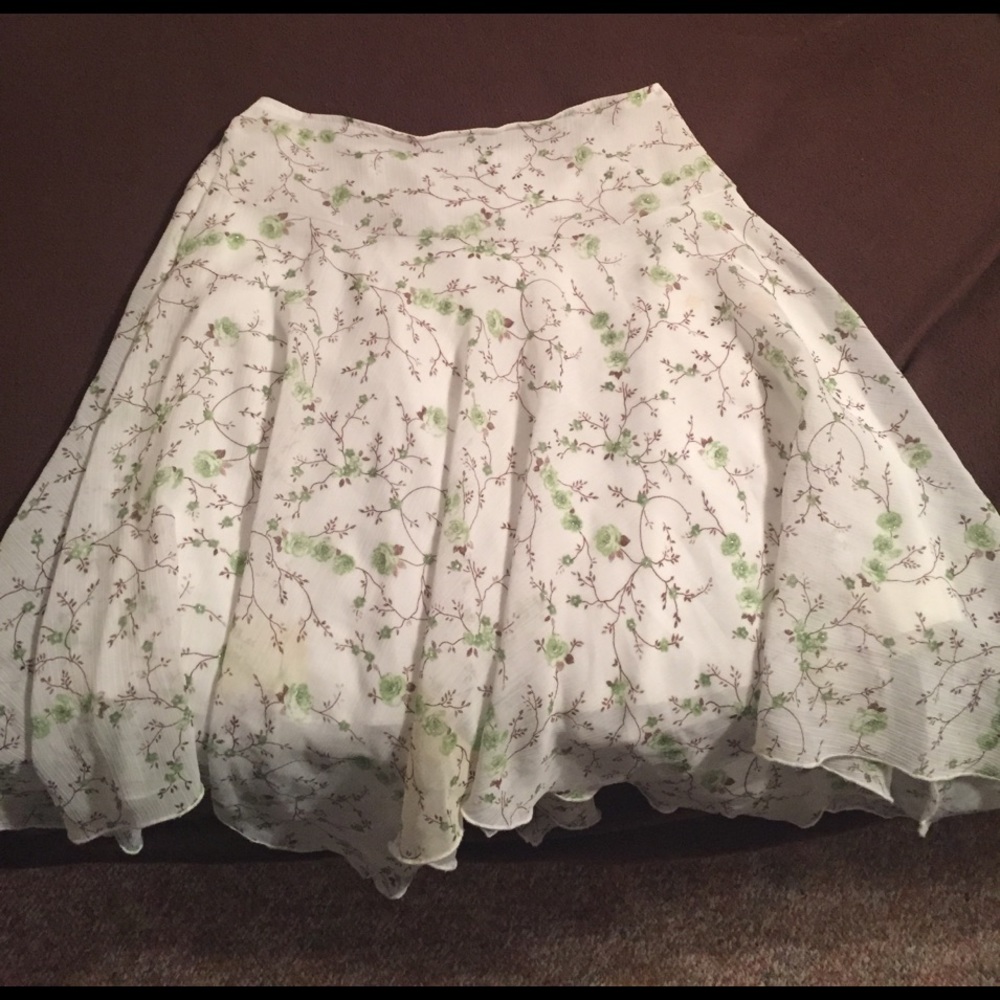 Knee length, A-line, flowing Skirt