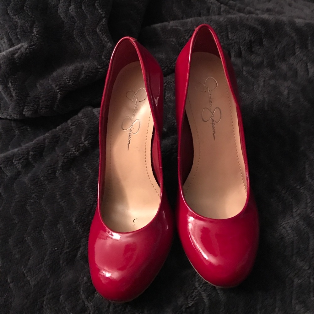 Jessica Simpson Red Patent Leather Heels