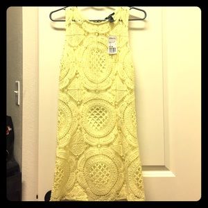 NWT Pale Yellow Lace Dress