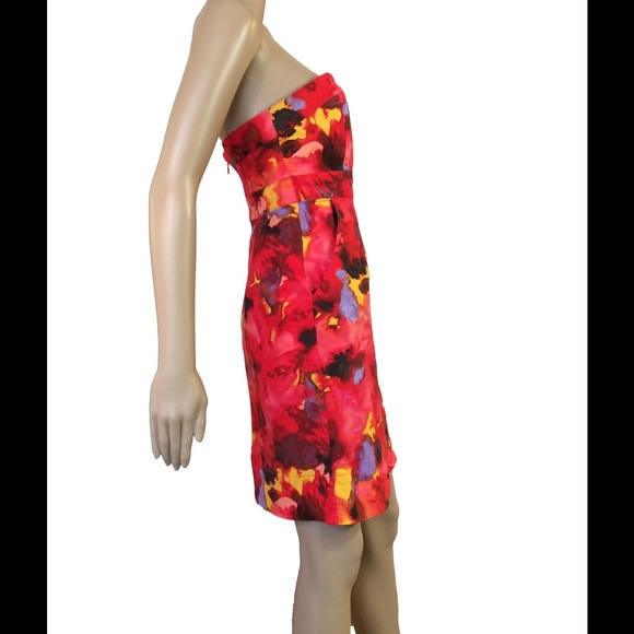Strapless floral dress - Picture 3 of 5