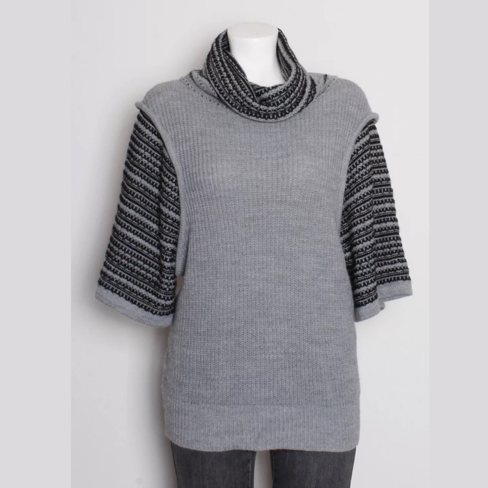 Loop 18 Grey Turtle Neck Dolman Sleeve Sweater