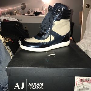 ARMANI JEANS wedge sneakers