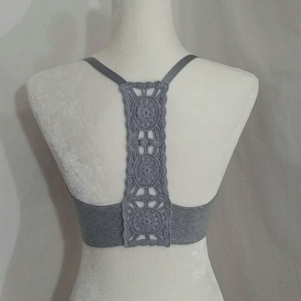 Victoria's Secret Grey Bra Demi Crochet