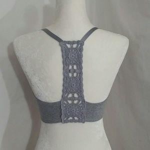 Victoria's Secret Grey Bra Demi Crochet