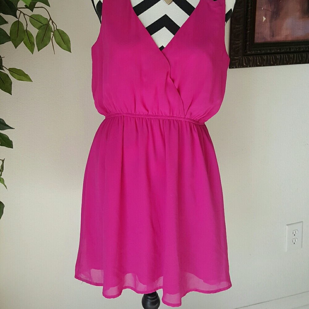 Large fushia dress