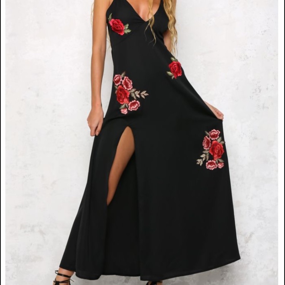 HELLO MOLLY Australian black silk prom dress