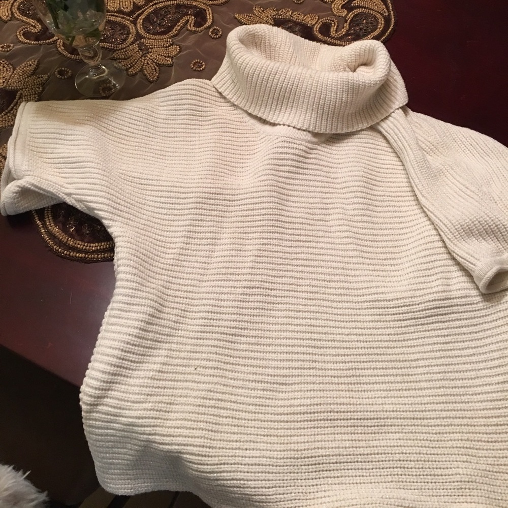 Cream crown neck sweater by Coldwater Creek