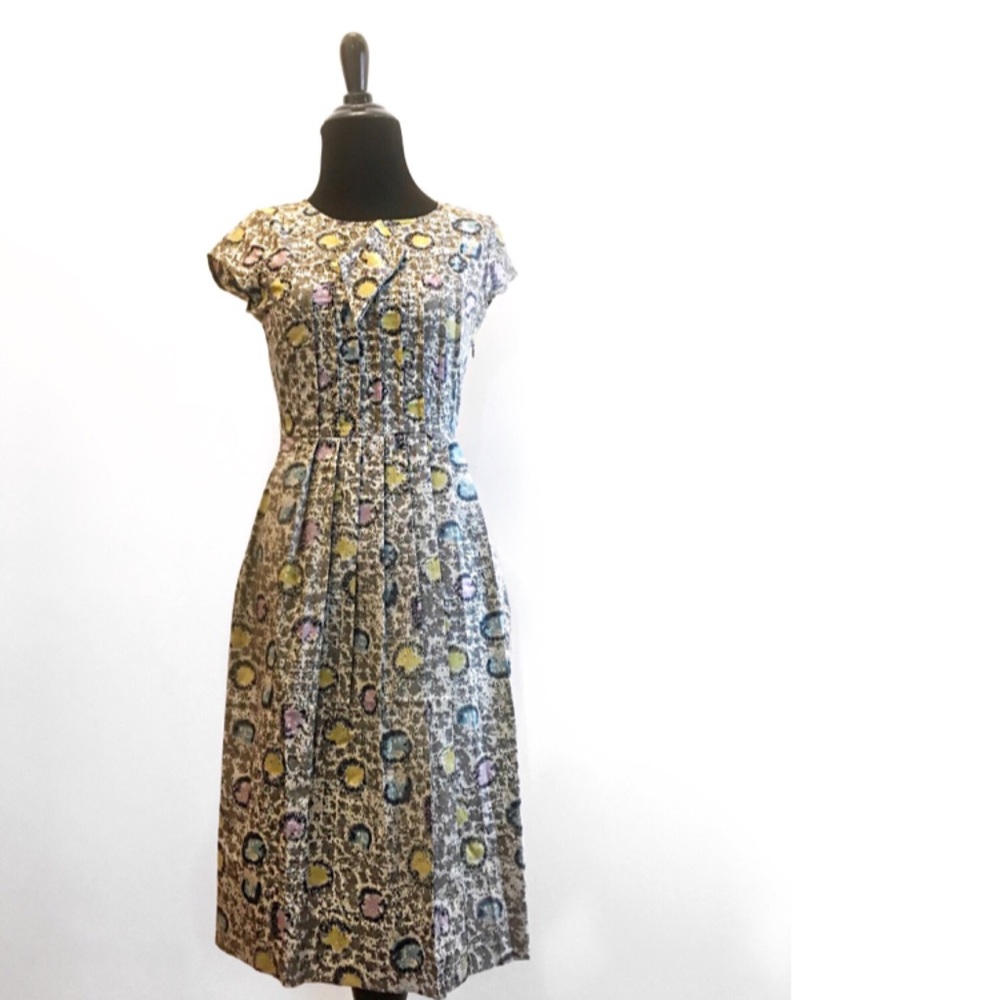 NWOT Vintage Inspired Novelty Print Day Dress