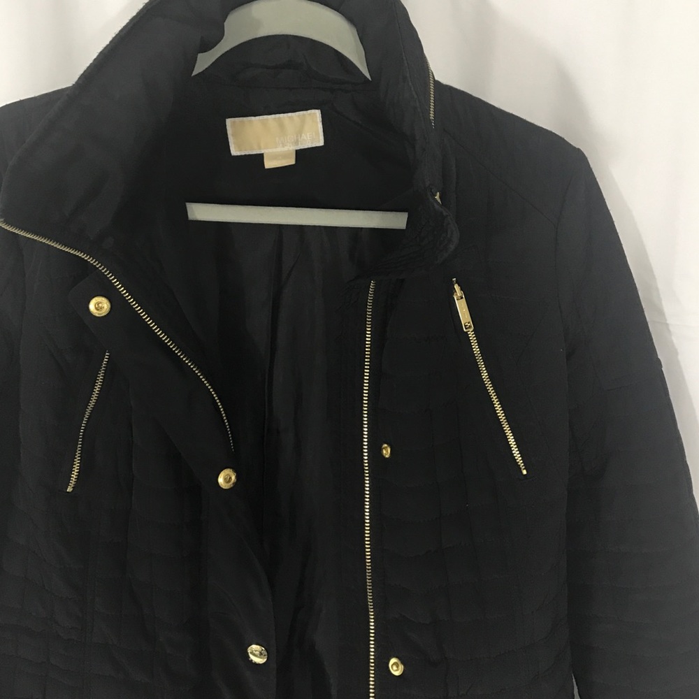 Basic black Michael Kors trench coat