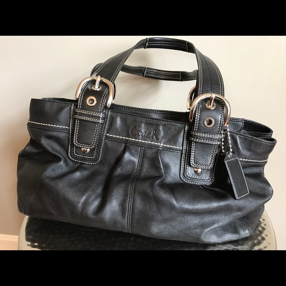 Black Leather Coach Purse