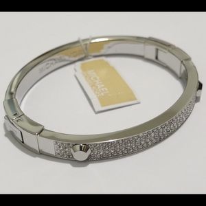 New Authentic Michael Kors Silver Crystal Bracelet