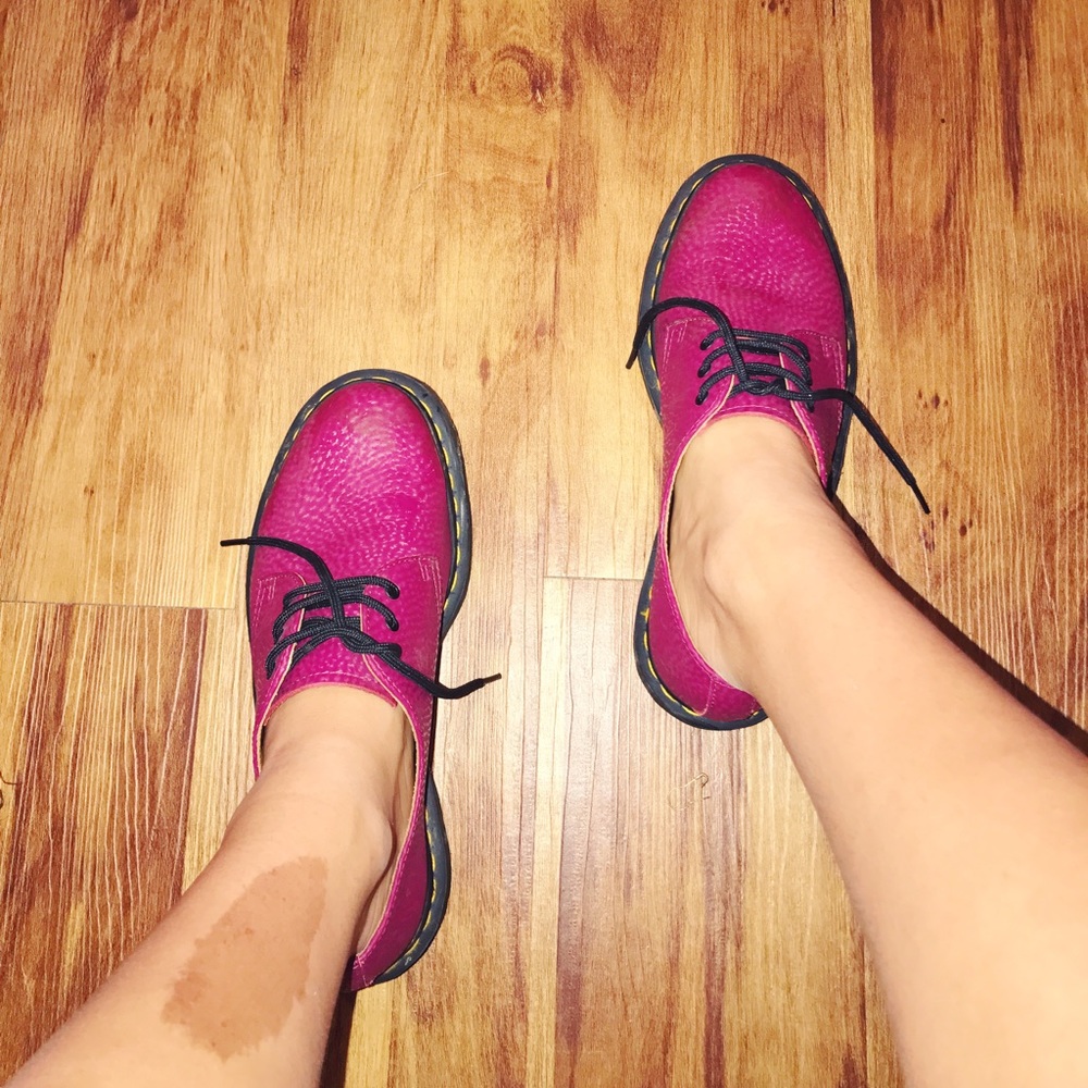 Dr. Martens Pink Loafers with texture