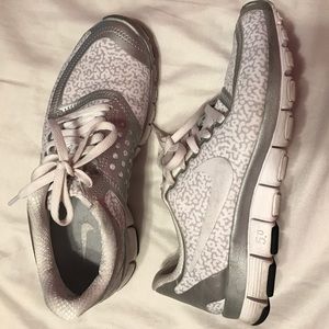 Super Cute Silver and White Nike's!!!