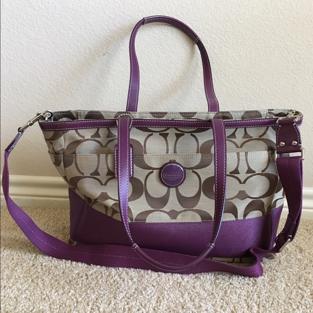 100% Authentic Coach Signature Logo Diaper Bag