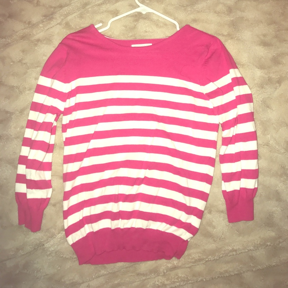 Pink Striped Sweater