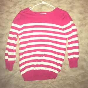 Pink Striped Sweater