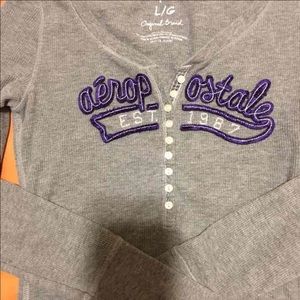 Aeropostale Grey/Purple Thermal