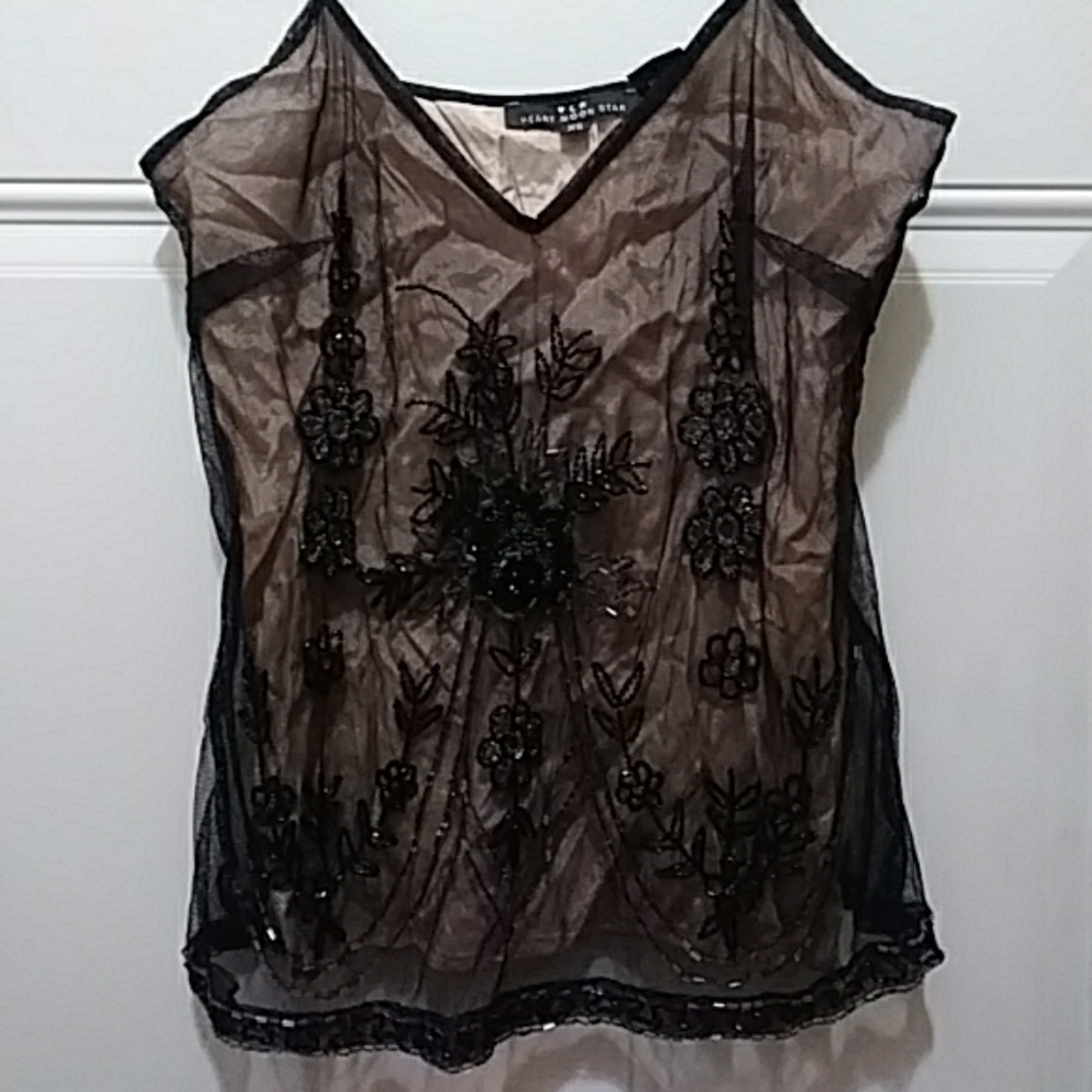 Tank top with beading
