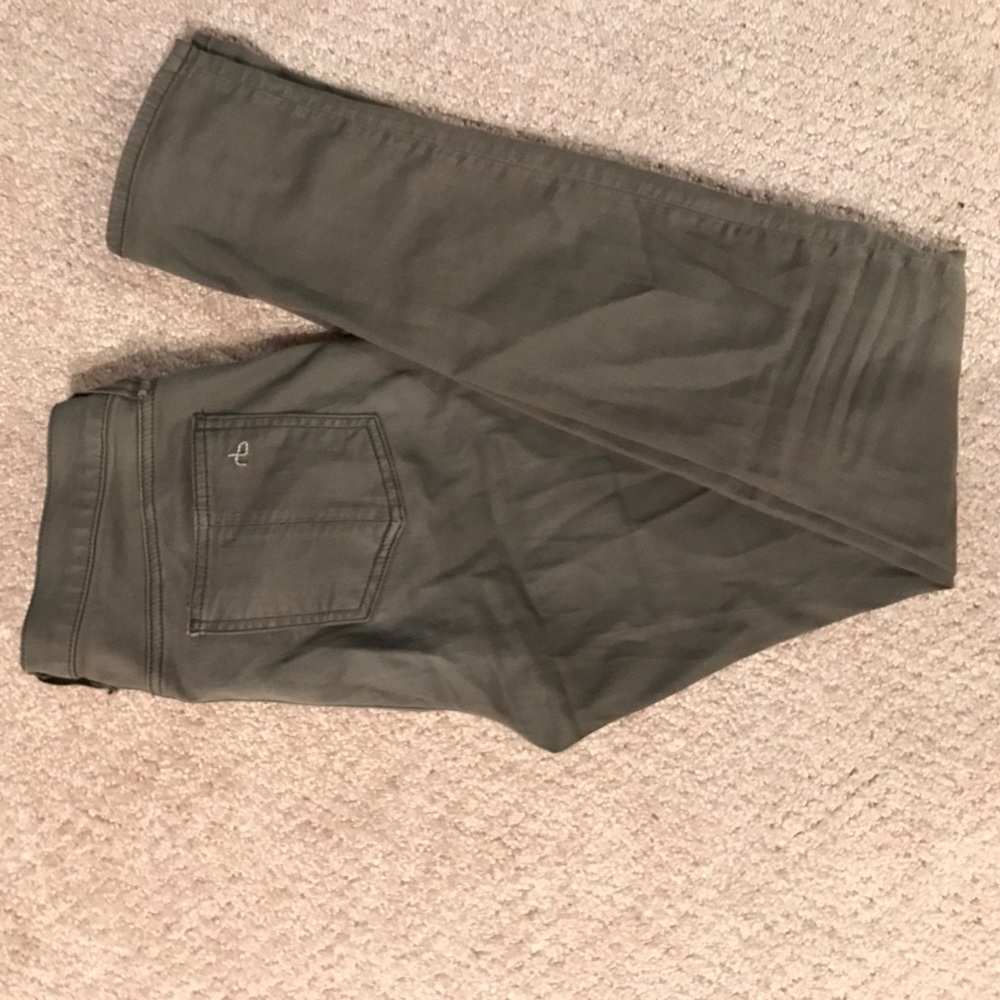 Rag & Bone army green stretch skinny jeans
