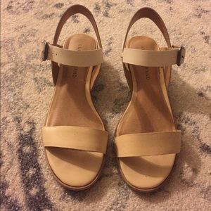 Lucky Brand (Very) Low Heel Cream Sandal