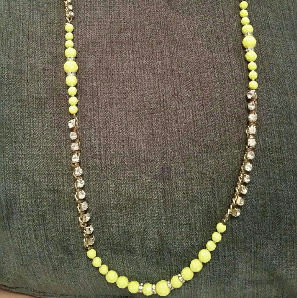 The Limited Neon and Rhinestone Chain Necklace