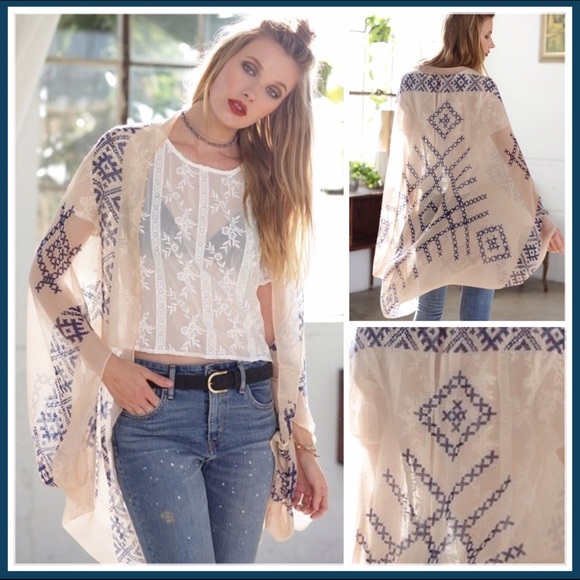 1 Left✔️Boho Embroidered Shawl - Picture 2 of 4