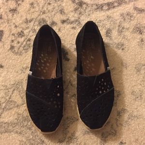 Black Suede TOMS