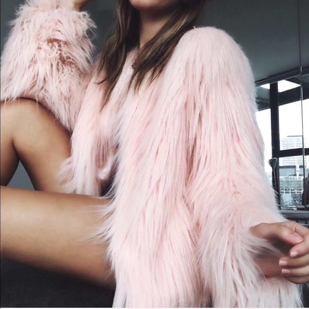 Pink Fur Coat