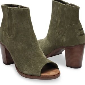 Toms quilted suede Majorca booties
