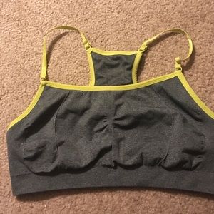Grey and Yellow Champion Sports Bra