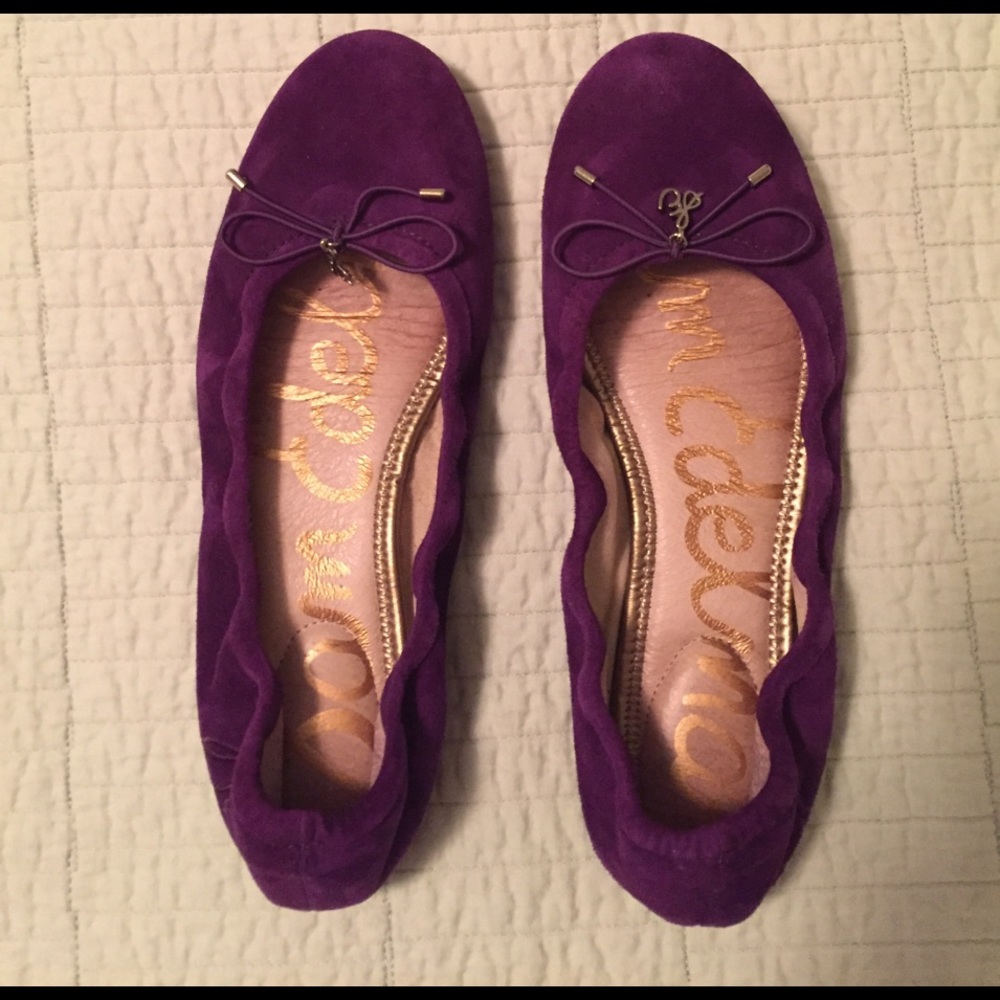 Sam Edelman Felicia flat purple suede size 7.5