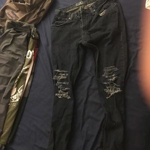 custom distressed denim jeans