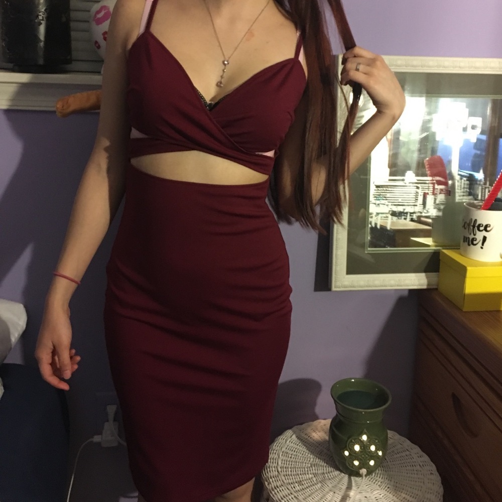 Burgundy dress