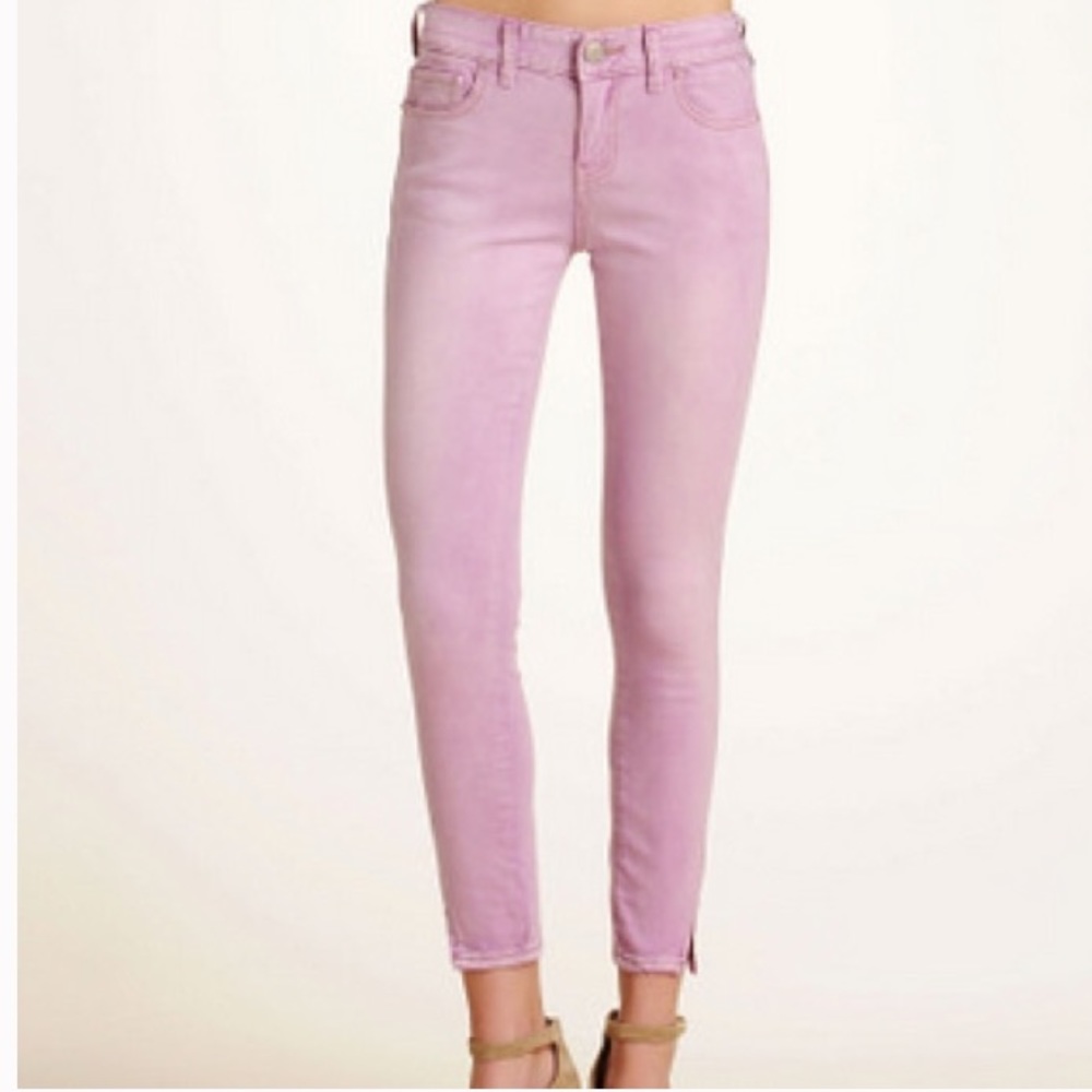 Free People light purple skinny jeans