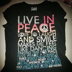 Justice size 12 inspirational short sleeve shirt