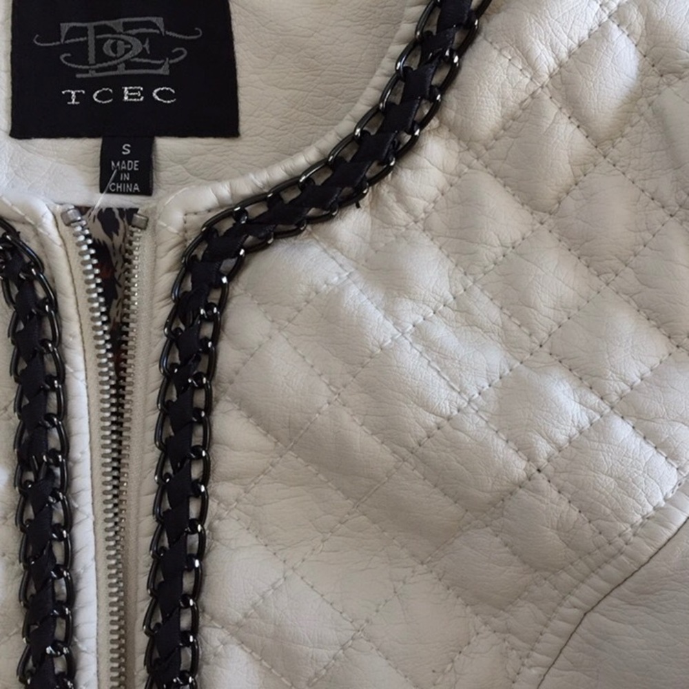 Faux leather quilted jacket - Picture 4 of 4