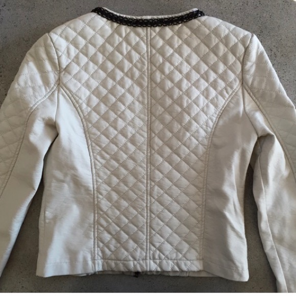 Faux leather quilted jacket - Picture 3 of 4