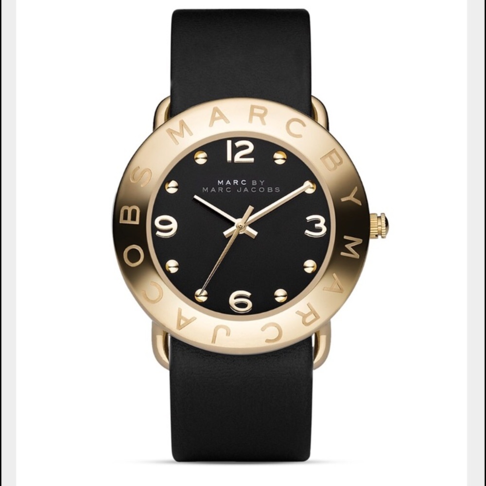 Marc Jacobs Black and Gold Watch