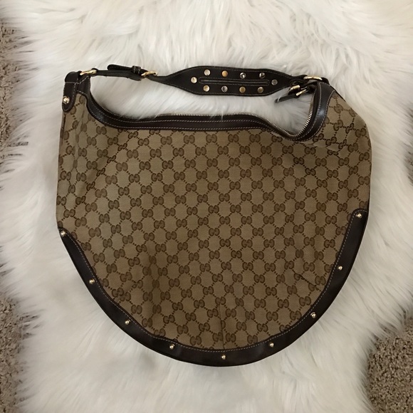 Gucci Handbags - Gucci Canvas Monogram Hobo