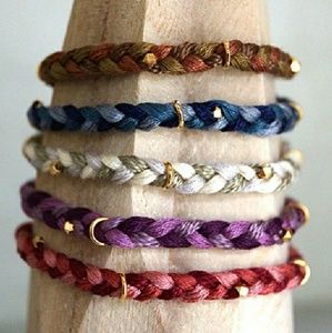 Gold Braided Bracelet **ONLY ONE LEFT** Blue