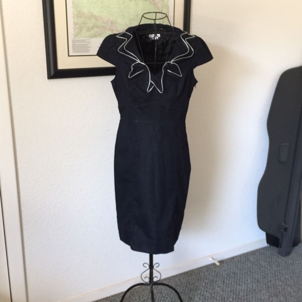 London Times fitted denim dress.