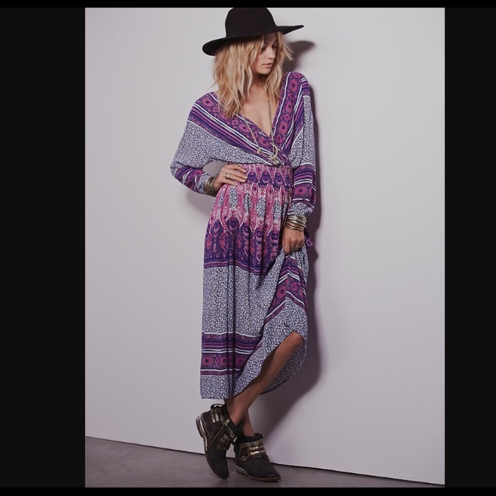 NWT Free People She's a Lady Dress  in Purple - Picture 5 of 8