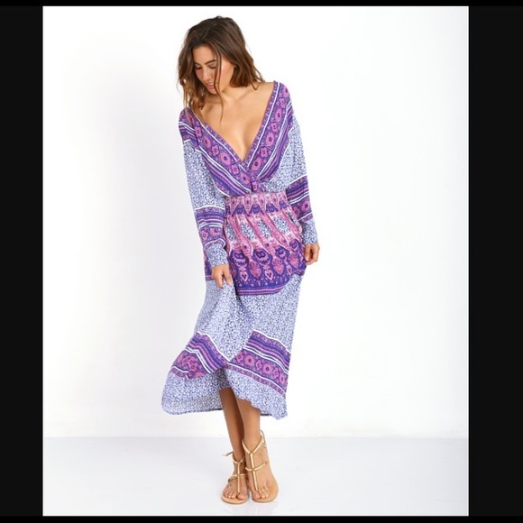 NWT Free People She's a Lady Dress in Purple - Picture 3 of 8