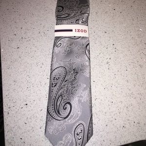 Izod tie, silver ,black and gray