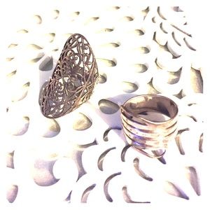 Two sterling silver rings