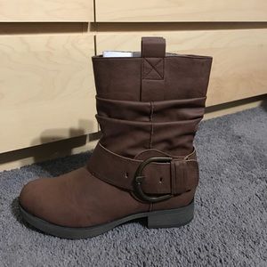 NEW Madden Girl Ablee Cognac Paris Boots