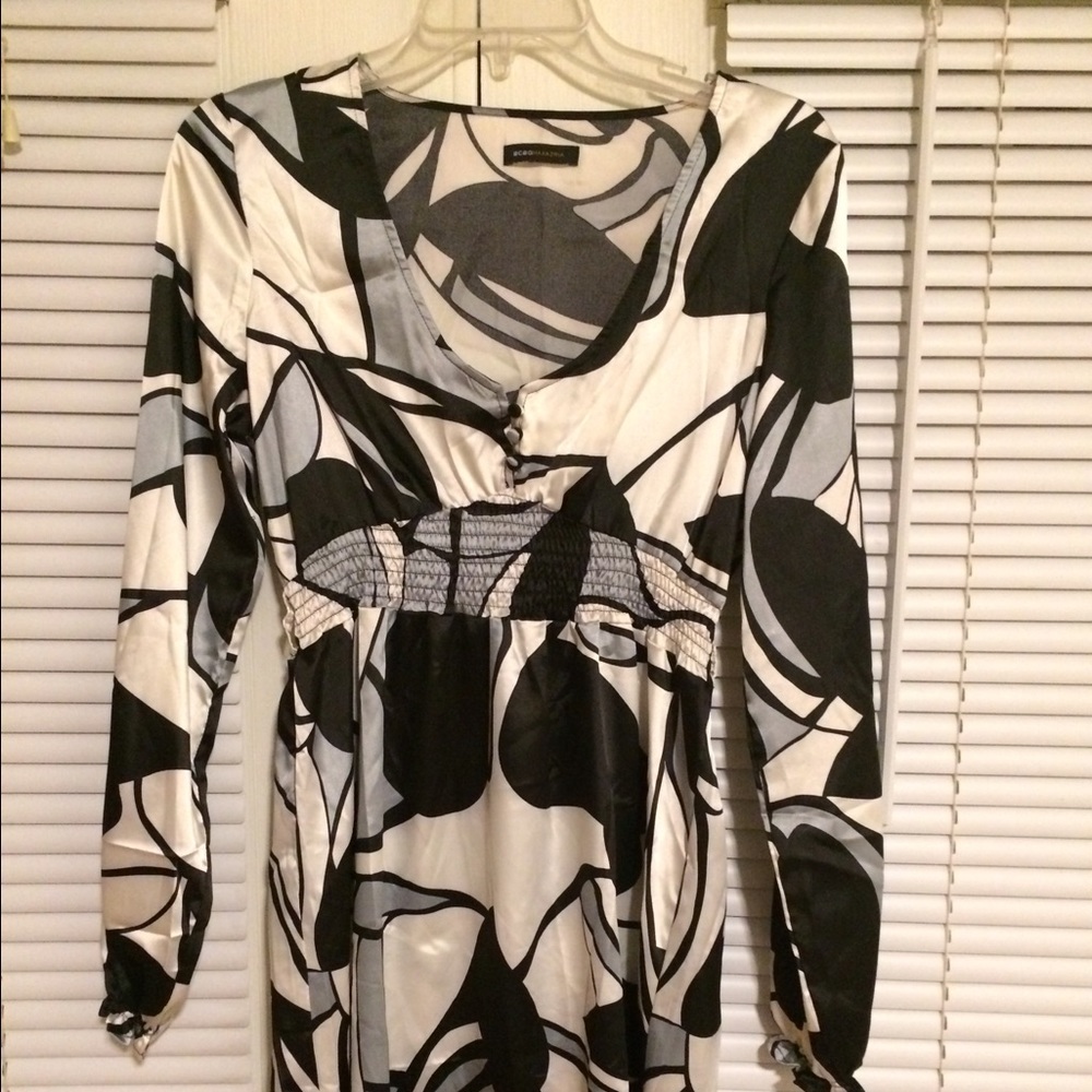 Silky long sleeve dress