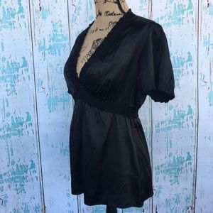 BCBGMaxazria black silk blouse size medium BCBGMaxazria black silk blouse size medium