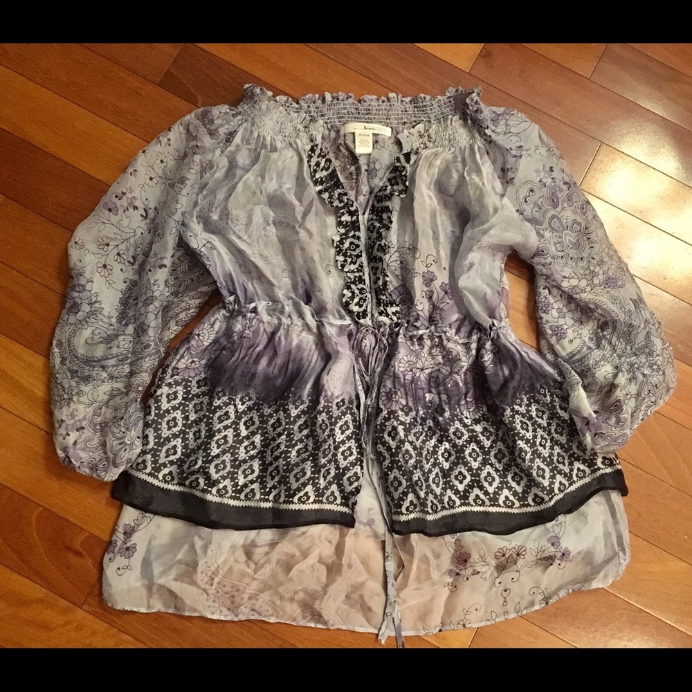 Women's Trinity top blue and gray